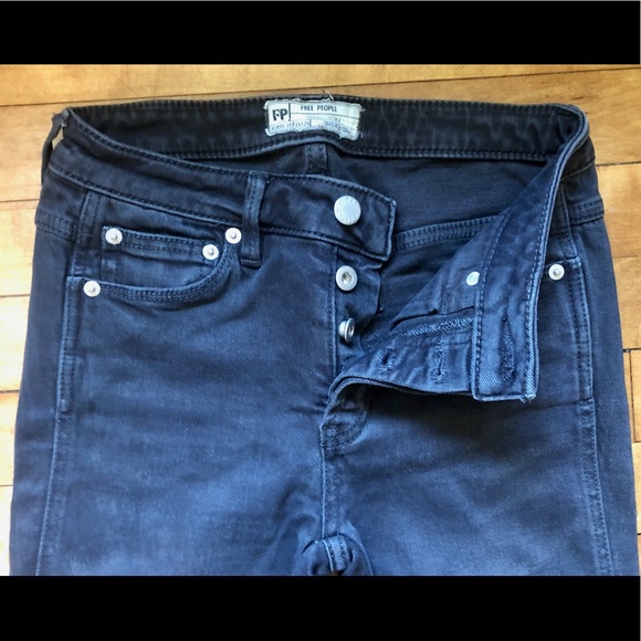 Free People Black Denim Skinny Jeans - Picture 5 of 5